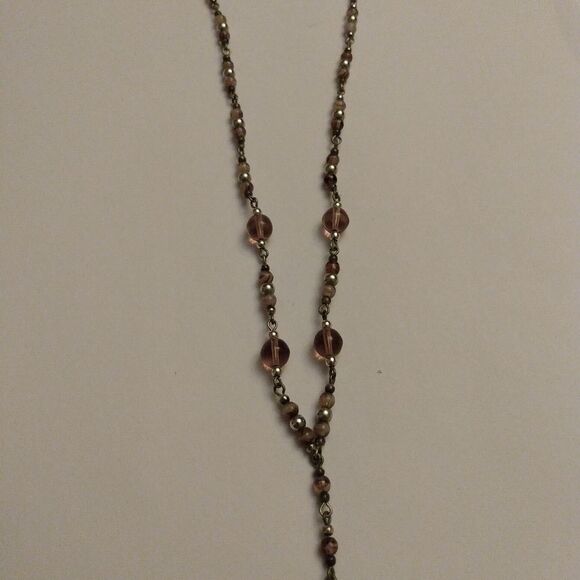Glass beaded Collar drop necklace - Picture 2 of 3